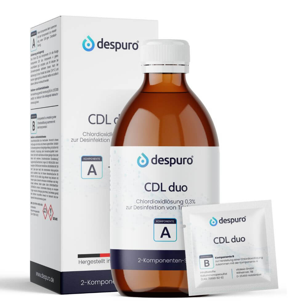 Solution de dioxyde de chlore CDL / CDS 0,3% 250 ml HDPE